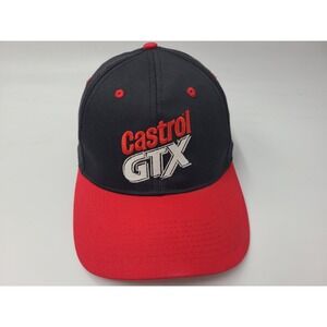 Vintage Castrol GTX Drive Hard Snapback Hat Cap Racing Baseball Men Women Black